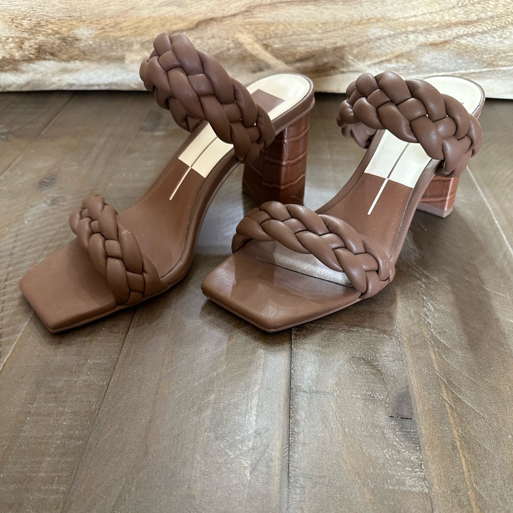 EUC Brown Dolce Vita Paily Braided Sandal Sz 6.5